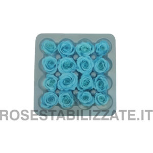 Rose Stabilizzate Princess 16 teste - Azzurro