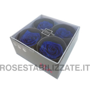 Rose Stabilizzate Premium 4 teste – Blu